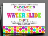 Water Slide Party Invitations Printable Water Slide Invitation Printable or Printed with Free Shipping