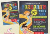 Water Slide Party Invitations Printable Water Slide Party Invitation Printable Birthday Invite for