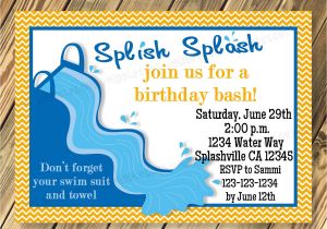 Water Slide Party Invitations Printable Water Slide Party Invitations Printable