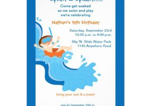 Water Slide Party Invitations Water Slide Birthday Party Invitation 5 Quot X 7 Quot Invitation