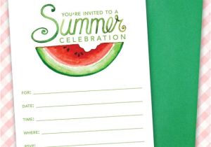 Watermelon Birthday Invitation Template Watermelon Birthday Party Invitation Summer Party