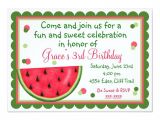 Watermelon Birthday Invitation Template Watermelon Summer Birthday Invitations Zazzle Com