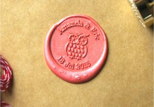 Wax Stamps for Wedding Invitations Wedding Invitation Seal Stamp Owl Wax Seal Stamp Custom order
