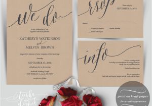 We Do Wedding Invitation Template We Do Wedding Invitation Instant Download by Teeshaderrick