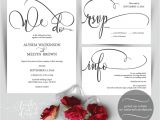 We Do Wedding Invitation Template We Do Wedding Invitation Instant Download Printable Template