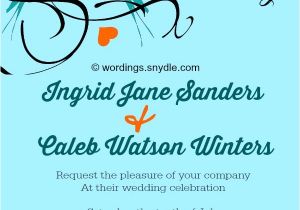 Wedding and Baptism Invitation Text Informal Wedding Invitation Wording Samples Wordings and