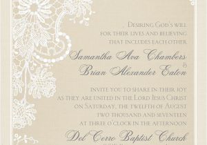 Wedding Card Invitation Example Spiritual Wedding Invitation Wording Invitations by Dawn