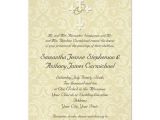 Wedding Card Invitation Wordings Christian Golden Rings Cross Christian Wedding Invitations Zazzle Com