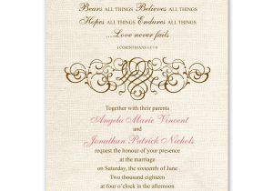 Wedding Card Invitation Wordings Christian Rustic Love Invitation Ann 39 S Bridal Bargains