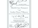 Wedding Card Invitation Wordings Christian Simple God is Love Christian Wedding Invitation Zazzle Com