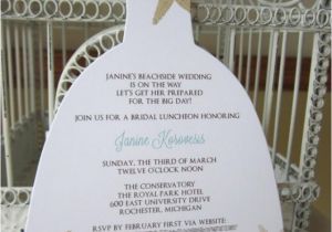 Wedding Dress Cut Out Bridal Shower Invitations Beach theme Star Fish Bridal Shower Invitation Custom