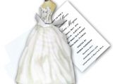 Wedding Dress Cut Out Bridal Shower Invitations Diecut Gown with Floral Bodice Bridal Shower Invitations