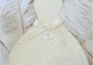 Wedding Dress Cut Out Bridal Shower Invitations Princess Dress Invitation Card Cut White Lace Bridal