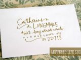 Wedding Envelope Fonts Wedding Calligraphy Envelope Addressing Gold Modern