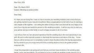 Wedding Invitation Acceptance Letter 56 Acceptance Letters Sample Templates