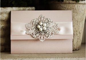 Wedding Invitation Brooches Items Similar to Sale Pocketfold Wedding Invitation with
