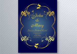 Wedding Invitation Card Template Vector/illustration Abstract Stylish Wedding Invitation Card Floral Template