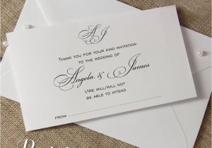 Wedding Invitation Cardstock and Envelopes Beautiful White or Cream Wedding Reply Card with Matching