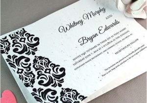 Wedding Invitation Catalogs Plantable Classic Damask Wedding Invitation Plantable