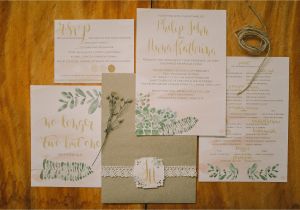 Wedding Invitation Cebu Watercolor and Calligraphy Wedding Invitation Desi with
