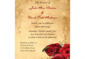 Wedding Invitation Designs Old Rose Vintage Rose Wedding Invitations