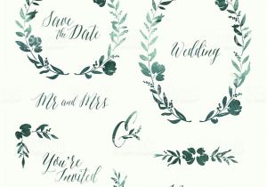 Wedding Invitation Designs Vector Watercolour Wedding Invitation Design Elements Stock
