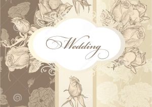 Wedding Invitation Designs Vector Wedding Invitation Card In Vintage Style Stock Vector