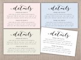 Wedding Invitation Details Card Example Details Printable Card Wedding Information Printables