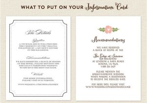 Wedding Invitation Details Card Example the Information Card or Info Card for Short is A Great Way