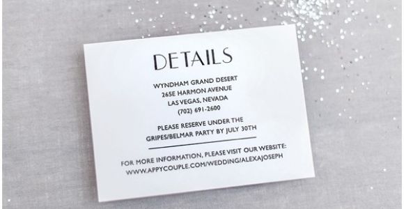 Wedding Invitation Details Card Wording the Essential Guide to Wedding Invitation Info Cards