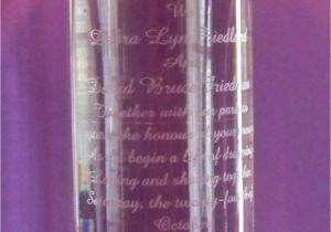 Wedding Invitation Engraved On Glass Glass with Invitation Engraved On Glass