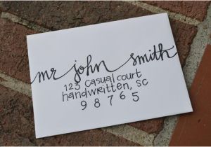 Wedding Invitation Envelope Setup Items Similar to Handwritten Calligraphy for Party or