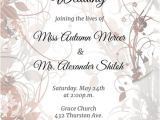 Wedding Invitation format Hd Floral Swirls Wedding Invitation Template Free