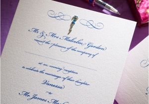Wedding Invitation Jewels Blue Bindi Jewel Wedding Invitation