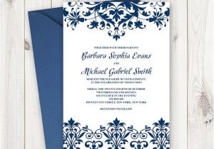 Wedding Invitation Layout Navy Blue 8 Best Wedding Invitation Templates Quot Cathedral Quot Images On