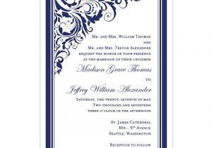 Wedding Invitation Layout Navy Blue Brooklyn Wedding Invitation Navy Blue Wedding Template Shop