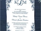Wedding Invitation Layout Navy Blue Kaitlyn Wedding Invitation Navy Blue Wedding Template Shop