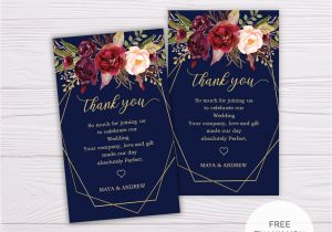 Wedding Invitation Layout Navy Blue Navy Blue with Marsala Flowers Gold Frame Wedding