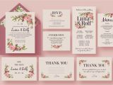 Wedding Invitation Layout Sample Floral Wedding Invitation Suite Wedding Templates