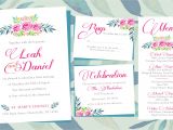 Wedding Invitation Layout Sample Floral Wedding Invitations Printing by Penny Lane