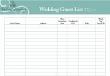 Wedding Invitation List Template 30 Free Wedding Guest List Templates Templatehub