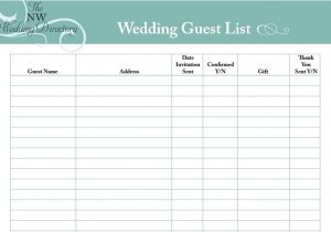 Wedding Invitation List Template 30 Free Wedding Guest List Templates Templatehub