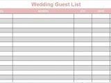 Wedding Invitation List Template 35 Beautiful Wedding Guest List Itinerary Templates