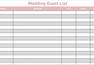 Wedding Invitation List Template 35 Beautiful Wedding Guest List Itinerary Templates