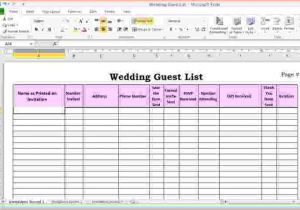 Wedding Invitation List Template Excel 6 Wedding Guest List Template Excel Bookletemplate org