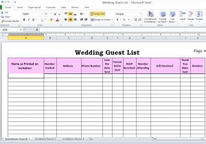 Wedding Invitation List Template Excel Wedding Guest List In Excel Need to Use This or something