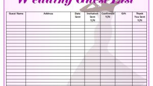 Wedding Invitation List Template Free 16 Wedding Guest List Templates In Pdf Word Excel