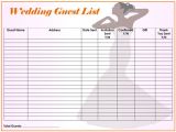 Wedding Invitation List Template Free Wedding Guest List Templates for Word and Excel