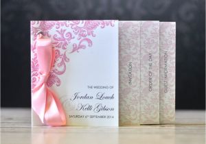 Wedding Invitation Minibook Mini Book Wedding Invitation Damask