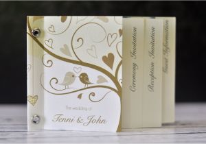 Wedding Invitation Minibook Mini Book Wedding Invitation Love Birds